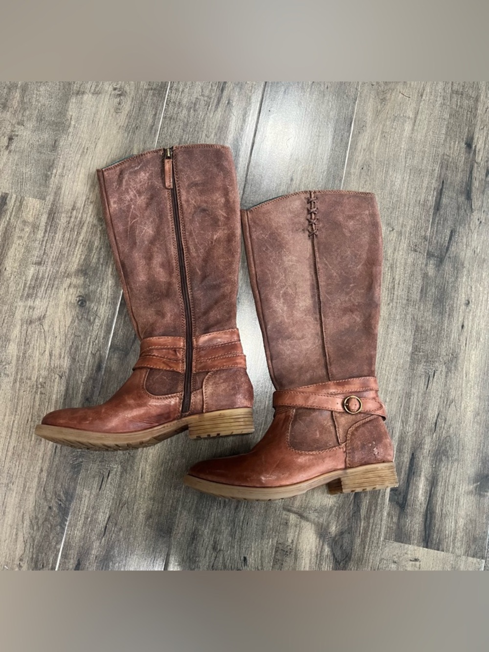 Roan By Bed Stu Gwen Tall  BrownLeather Riding Boots Womens 8